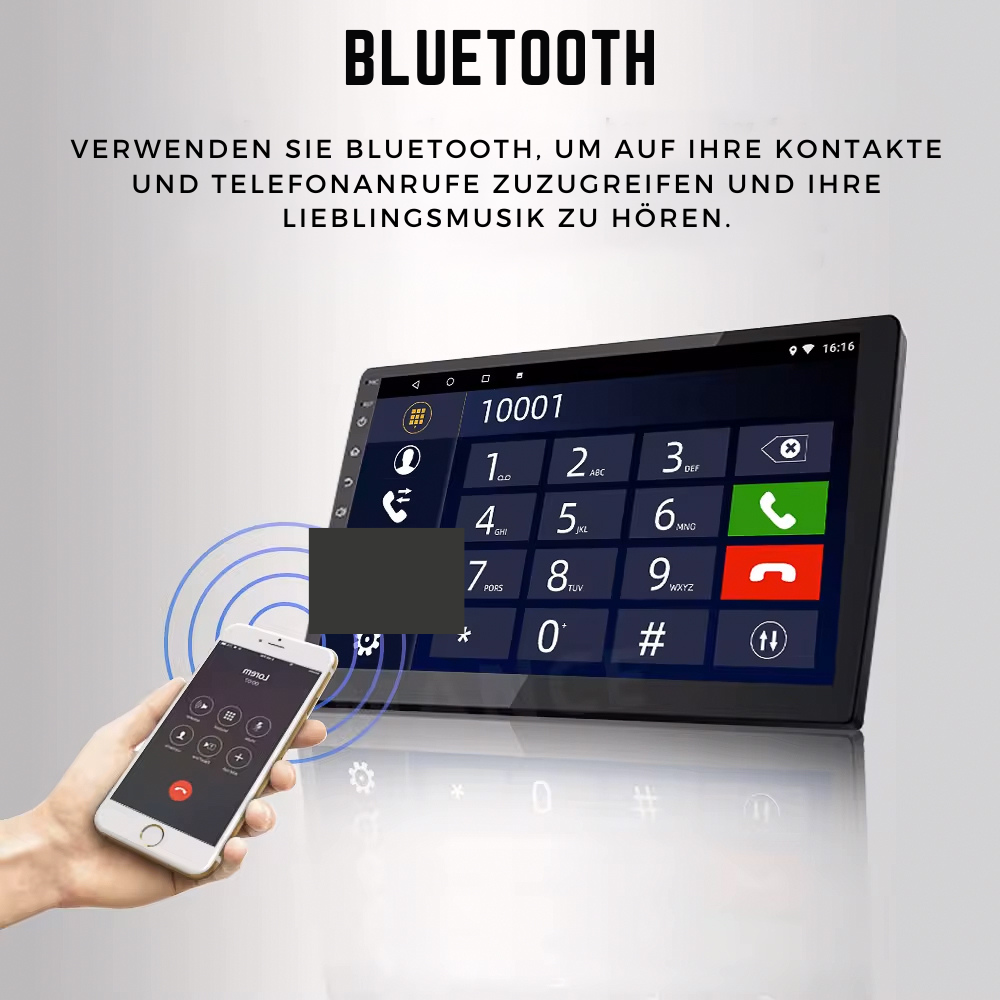 Universeller | 10-Zoll-Single-DIN | Android 13 Autoradio | Apple CarPlay | Android Auto - AutoTunes