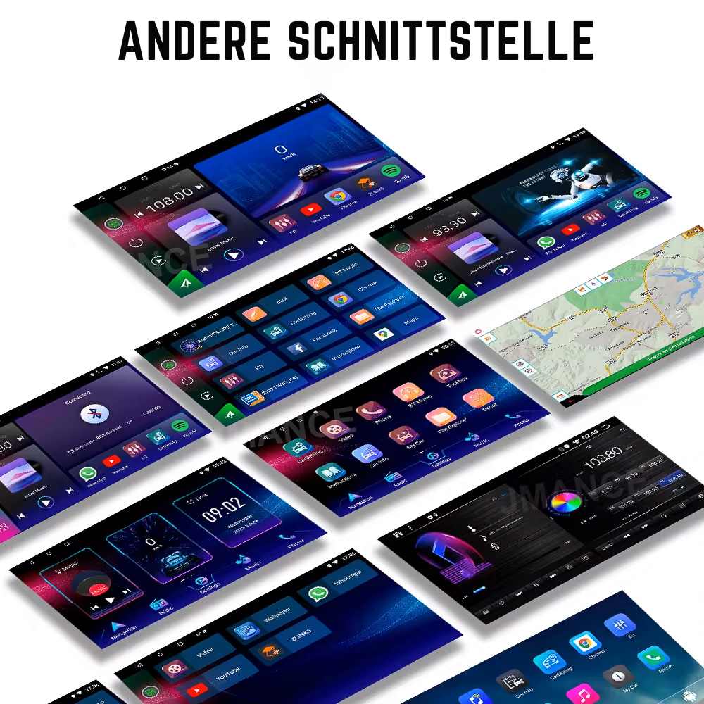 Universeller 10-Zoll-Doppel-DIN | Android 13 Autoradio | Apple CarPlay | Android Auto | BOSE - AutoTunes