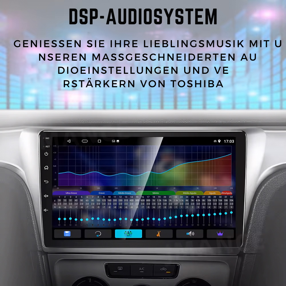 Universeller | 10-Zoll-Single-DIN | Android 13 Autoradio | Apple CarPlay | Android Auto - AutoTunes